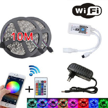 Load image into Gallery viewer, RGB LED Strip Light SMD 2835 5M Waterproof RGB Tape DC12V Ribbon diode led Strips Light Flexible Stripe Lamp IR WIFI Controller