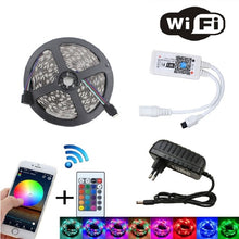 Load image into Gallery viewer, RGB LED Strip Light SMD 2835 5M Waterproof RGB Tape DC12V Ribbon diode led Strips Light Flexible Stripe Lamp IR WIFI Controller